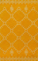 Rugs Cheap Runner Rugs - 63" x 86" x 0.79" Yellow Polyester Runner Rug HomeRoots