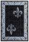 Rugs Christmas Rugs 22" x 32" x 0.53" Grey Olefin/Polypropylene Accent Rug 7429 HomeRoots