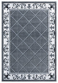 Rugs Christmas Rugs 31" x 50" x 0.53" Grey Olefin/Polypropylene Mat Rug 7377 HomeRoots