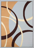 Rugs Christmas Rugs 63" x 86" x 0.4" Blue Olefin Area Rug 7579 HomeRoots