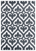 Rugs Christmas Rugs 63" x 90" x 0.53" Grey Olefin/Polypropylene Area Rug 7474 HomeRoots