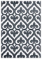 Rugs Christmas Rugs 63" x 90" x 0.53" Grey Olefin/Polypropylene Area Rug 7474 HomeRoots