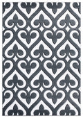 Rugs Christmas Rugs 94" x 126" x 0.53" Grey Olefin/Polypropylene Area Rug 7476 HomeRoots