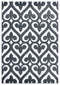 Rugs Christmas Rugs 94" x 126" x 0.53" Grey Olefin/Polypropylene Area Rug 7476 HomeRoots
