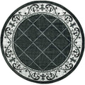 Rugs Christmas Rugs 94" x 94" x 0.53" Grey Olefin/Polypropylene Round Rug 7379 HomeRoots