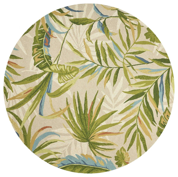 Rugs Clearance Area Rugs 7'6" Round UV-treated Polypropylene Sand Area Rug 4133 HomeRoots