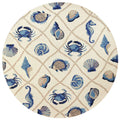 Rugs Clearance Area Rugs - 7'6" Round UV-treated Polypropylene Sand Area Rug HomeRoots