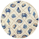 Rugs Clearance Area Rugs - 7'6" Round UV-treated Polypropylene Sand Area Rug HomeRoots