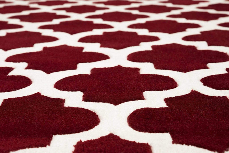 Rugs Clearance Rugs - 22" x 26" x 0.47" Burgundy Polyester Accent Rug HomeRoots