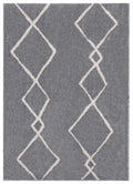 Rugs Clearance Rugs 23" x 36" x 1.2" Grey Microfiber Polyester Accent Rug 1548 HomeRoots