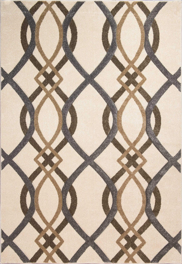 Rugs Clearance Rugs 31" x 50" x 0.5" Cream Polypropylene Accent Rug 1506 HomeRoots