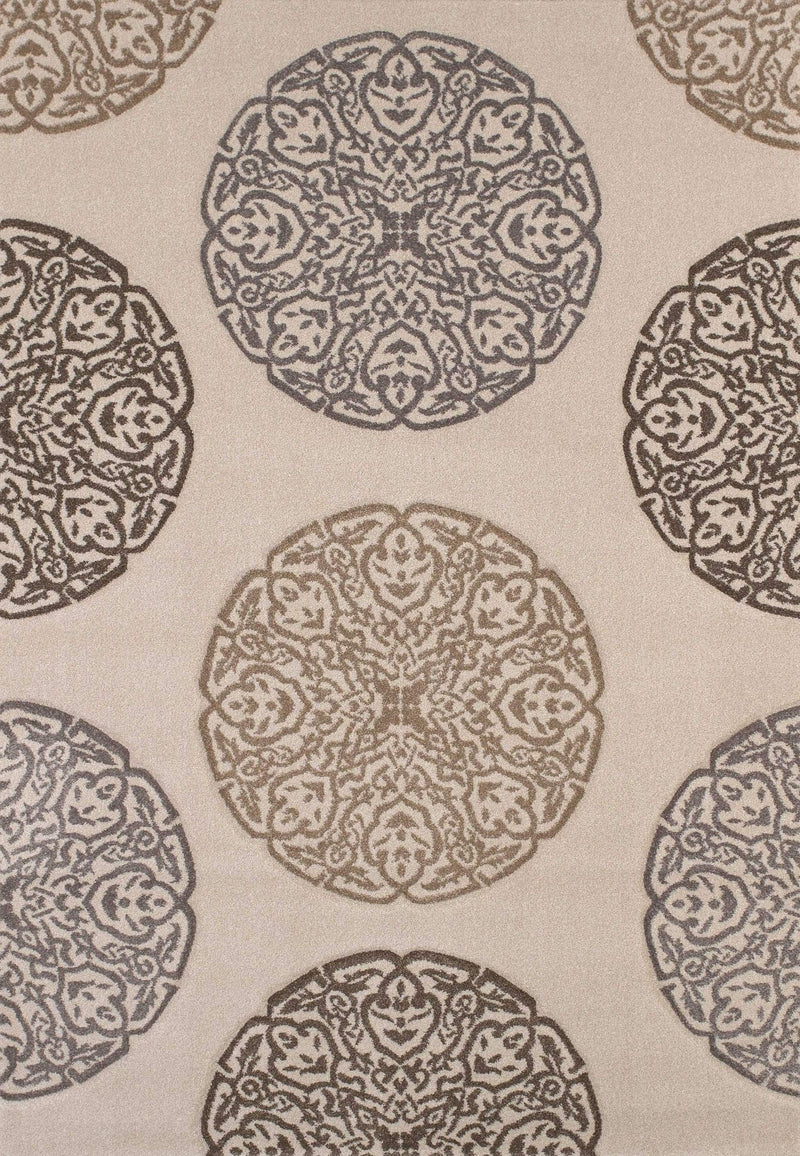 Rugs Clearance Rugs 31" x 50" x 0.5" Cream Polypropylene Mat Rug 1488 HomeRoots