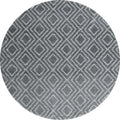Rugs Clearance Rugs - 94" x 94" x 1.2" Grey Microfiber Polyester Round Rug HomeRoots