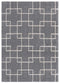 Rugs Contemporary Rugs 23" x 36" x 1.2" Grey Microfiber Polyester Accent Rug 1626 HomeRoots