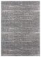 Rugs Contemporary Rugs 23" x 36" x 1.2" Grey Microfiber Polyester Accent Rug 1692 HomeRoots