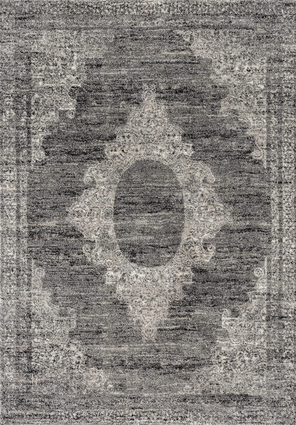 Rugs Contemporary Rugs 63" x 86" x 0.5" Grey Polypropylene Area Rug 2045 HomeRoots