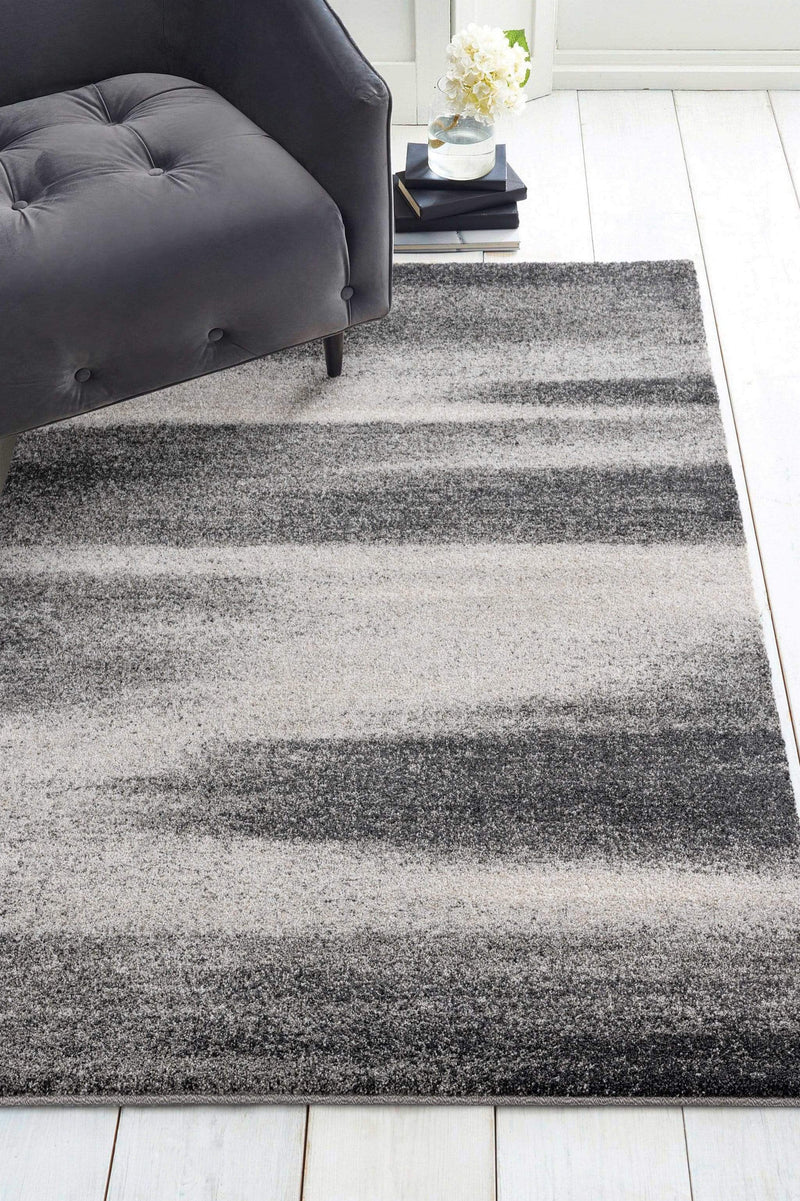 Rugs Contemporary Rugs - 63" x 86" x 0.5" Grey Polypropylene Area Rug HomeRoots