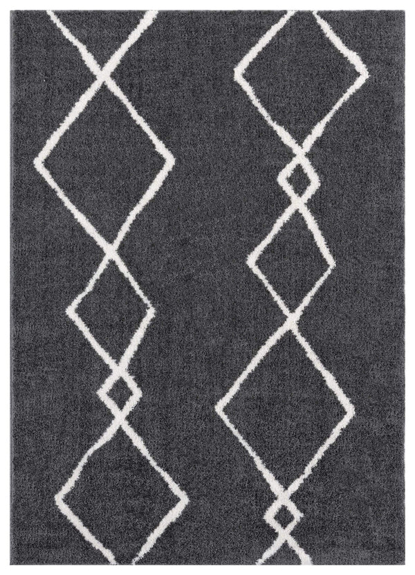 Rugs Contemporary Rugs 63" x 86" x 1.2" Smoke Microfiber Polyester Area Rug 1557 HomeRoots