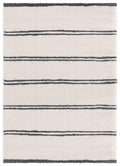 Rugs Contemporary Rugs 63" x 86" x 1.2" White Microfiber Polyester Area Rug 1581 HomeRoots