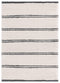 Rugs Contemporary Rugs 63" x 86" x 1.2" White Microfiber Polyester Area Rug 1581 HomeRoots