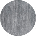 Rugs Contemporary Rugs 94" x 94" x 1.2" Grey Microfiber Polyester Round Rug 1696 HomeRoots