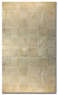Rugs Cow Rug - 60" x 96" Natural, 10" Square Patches, Cowhide - Area Rug HomeRoots