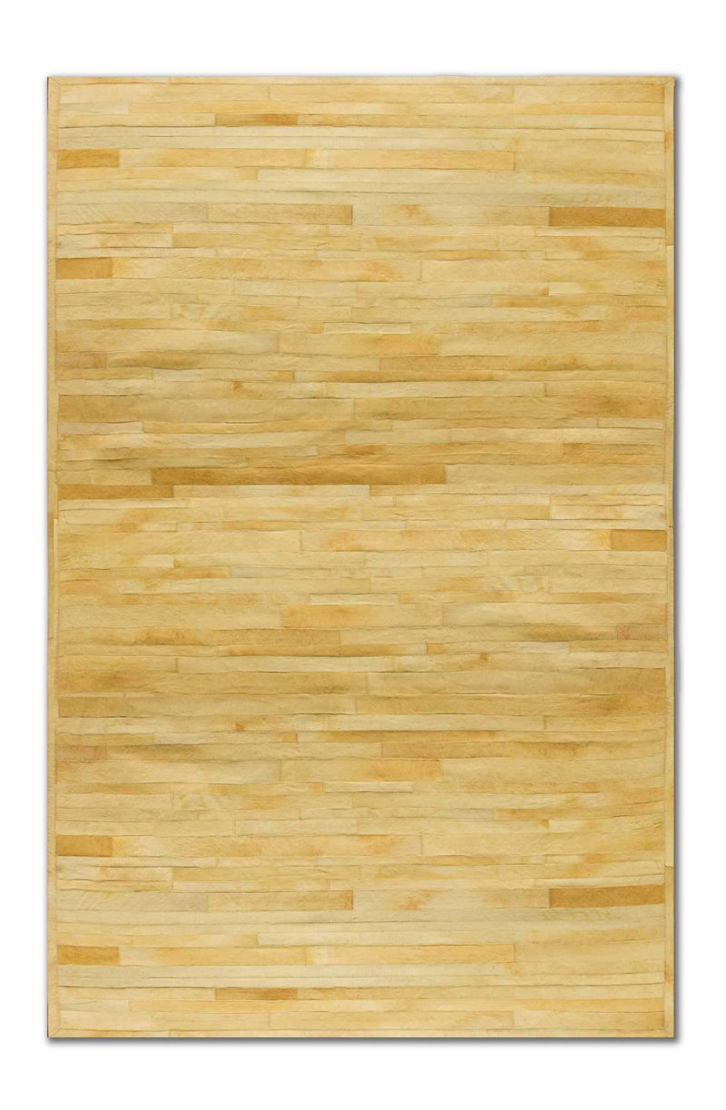 Rugs Cow Rug - 60" x 96" Natural Linear, Cowhide Stitched - Area Rug HomeRoots