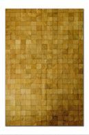 Rugs Cow Rug - 60" x 96" Tan, 4" Square Patches, Cowhide - Area Rug HomeRoots