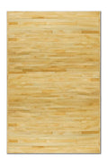 Rugs Cow Rug - 96" x 120" Natural Linear, Cowhide Stitched - Area Rug HomeRoots