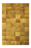 Rugs Cow Rug - 96" x 120" Tan, 10" Square Patches, Cowhide - Area Rug HomeRoots