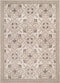 Rugs Cream Area Rug 63" x 90" x 0.39" Cream Polyester Area Rug 8072 HomeRoots