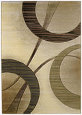 Rugs Cream Area Rug 63" x 90" x 0.47" Cream Polypropylene Area Rug 8427 HomeRoots