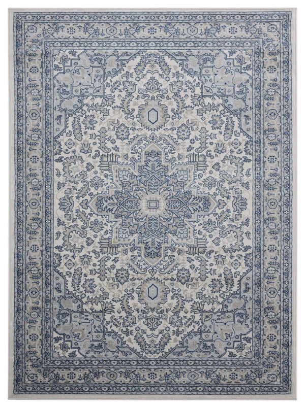 Rugs Cream Area Rug - 94" x 126" x 0.31" Cream Olefin Oversize Rug HomeRoots