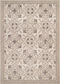Rugs Cream Area Rug 94" x 126" x 0.39" Cream Polyester Oversized Rug 8073 HomeRoots