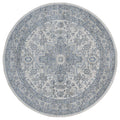 Rugs Cream Area Rug 94" x 94" x 0.31" Cream Olefin Round Rug 8273 HomeRoots