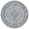 Rugs Cream Area Rug 94" x 94" x 0.31" Cream Olefin Round Rug 8273 HomeRoots