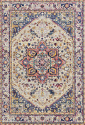 Rugs Cream Rug 22" x 36" x 0.35" Cream Olefin/Frieze Accent Rug 6465 HomeRoots