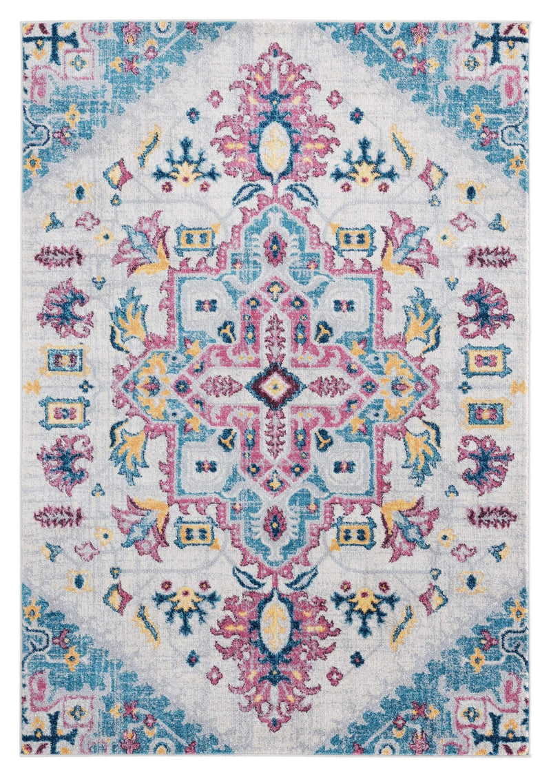 Rugs Cream Rug 22" x 36" x 0.35" Cream Olefin/Frieze Accent Rug 6535 HomeRoots
