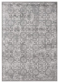 Rugs Cream Rug 23" x 36" x 0.39" Grey Viscose/Polyester Accent Rug 6821 HomeRoots