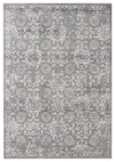 Rugs Cream Rug 23" x 36" x 0.39" Grey Viscose/Polyester Accent Rug 6821 HomeRoots