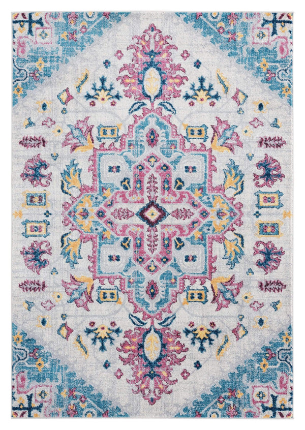 Rugs Cream Rug 63" x 86" x 0.35" Cream Olefin/Frieze Area Rug 6537 HomeRoots