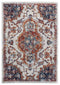 Rugs Cream Rug - 94" x 126" x 0.4" Cream Olefin Oversize Rug HomeRoots