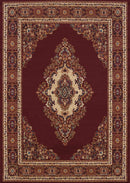 Rugs Decor Rugs 22" x 36" x 0.3" Burgundy Polypropylene Accent Rug 9564 HomeRoots
