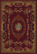 Rugs Decor Rugs 22" x 36" x 0.3" Burgundy Polypropylene Accent Rug 9639 HomeRoots