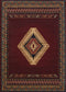 Rugs Decor Rugs - 22" x 36" x 0.3" Burgundy Polypropylene Accent Rug HomeRoots