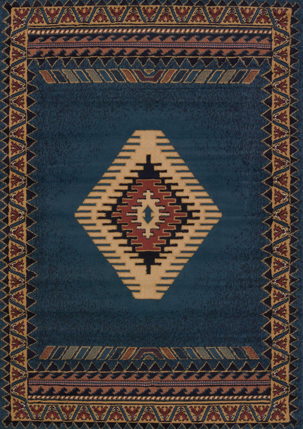 Rugs Decor Rugs - 22" x 36" x 0.3" LT Blue Polypropylene Accent Rug HomeRoots