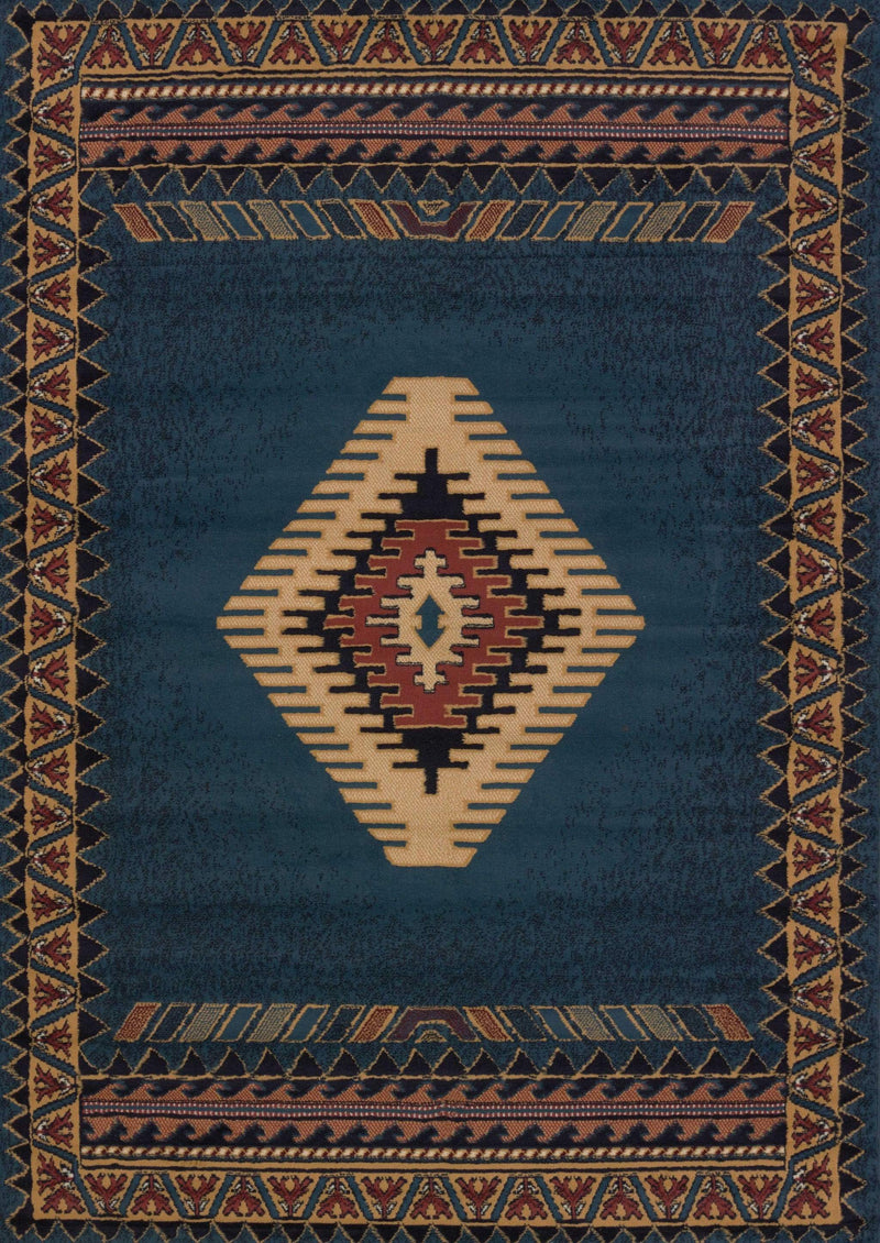 Rugs Decor Rugs - 22" x 36" x 0.3" LT Blue Polypropylene Accent Rug HomeRoots
