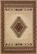 Rugs Decor Rugs - 47" x 63" x 0.3" Cream Polypropylene Accent Rug HomeRoots