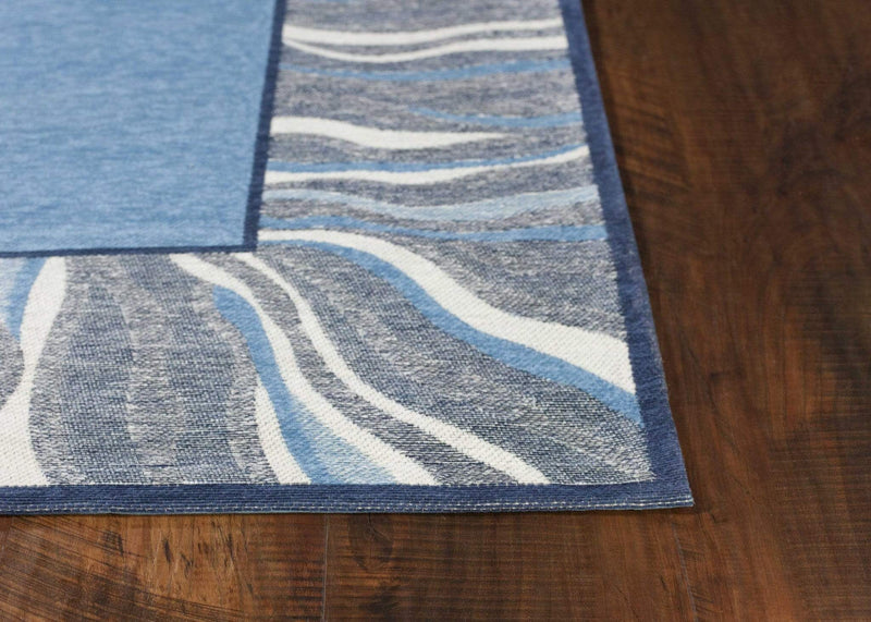 Rugs Denim Rug - 20" x 31" Polyester Denim Area Rug HomeRoots