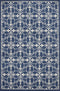 Rugs Denim Rug 23" x 45" UV-treated Polypropylene Denim Area Rug 3149 HomeRoots